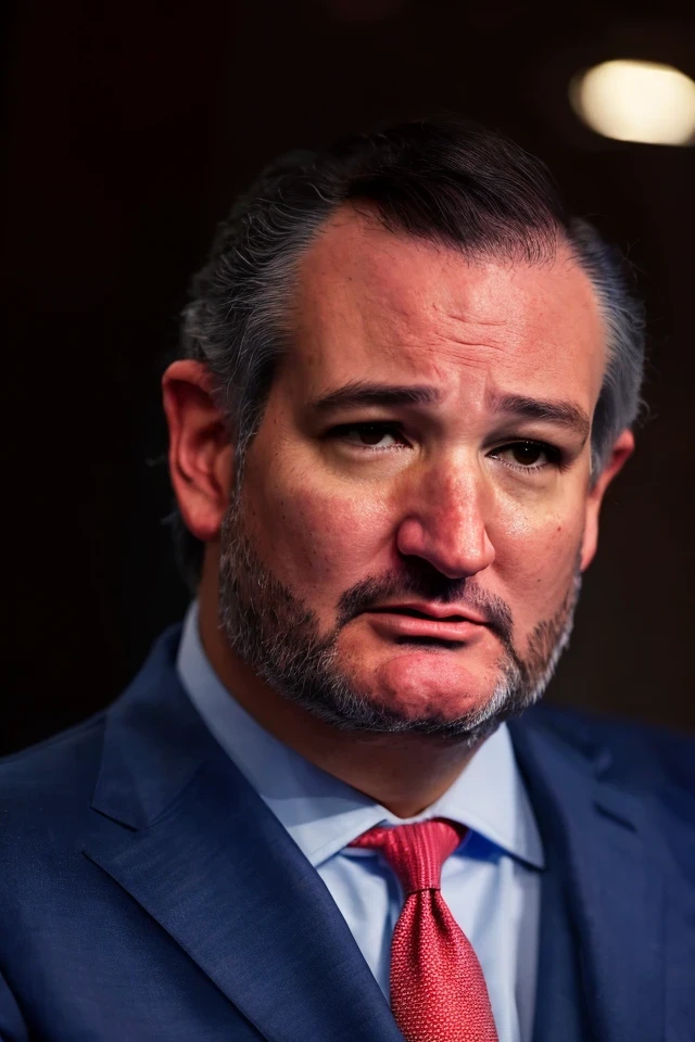 ted cruz <lora:senate_086_ted_cruz:0.65> , face closeup, face focus, shirt, formal, suit, collared shirt, white shirt, jacket,
American flag at background ,
best quality, masterpiece, HDR, professional, studio quality, highres,