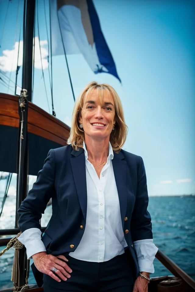 maggie hassan <lora:senate_058_maggie_hassan:0.65> , face closeup, face focus, shirt, formal, suit, collared shirt, white shirt, jacket,
Clad in a pirate outfit with an eyepatch, standing on a pirate ship with a Jolly Roger flag in the background, "Treasury Hunt",
best quality, masterpiece, HDR, professional, studio quality, highres,