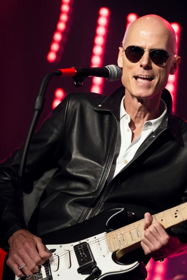 rick scott <lora:senate_018_rick_scott:0.65> , face closeup, face focus, shirt, formal, suit, collared shirt, white shirt, jacket,
Senate Rockstar: Dressed in leather pants, a rock band t-shirt, and sunglasses, holding an electric guitar on a stage with flashing lights and a cheering crowd in the background,
best quality, masterpiece, HDR, professional, studio quality, highres,