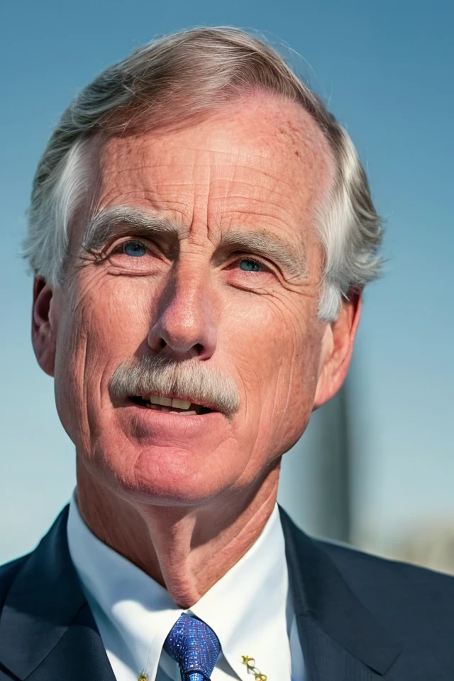 angus king <lora:senate_038_angus_king:0.65> , face closeup, face focus, shirt, formal, suit, collared shirt, white shirt, jacket,
capitol hill at background,
best quality, masterpiece, HDR, professional, studio quality, highres,