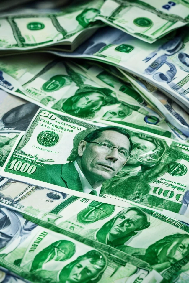 john barrasso <lora:senate_099_john_barrasso:0.65> , face closeup, face focus, shirt, formal, suit, collared shirt, white shirt, jacket,
green suit, dollars, money, bills, green banknotes flying,
best quality, masterpiece, HDR, professional, studio quality, highres,