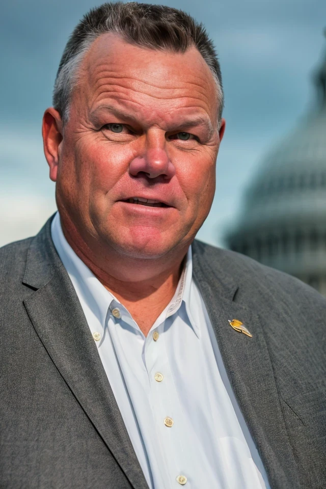 jon tester <lora:senate_051_jon_tester:0.65> , face closeup, face focus, shirt, formal, suit, collared shirt, white shirt, jacket,
capitol hill at background,
best quality, masterpiece, HDR, professional, studio quality, highres,