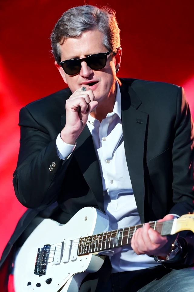 john kennedy <lora:senate_036_john_kennedy:0.65> face closeup, face focus, shirt, formal, suit, collared shirt, white shirt, jacket,
Senate Rockstar: Dressed in leather pants, a rock band t-shirt, and sunglasses, holding an electric guitar on a stage with flashing lights and a cheering crowd in the background,
best quality, masterpiece, HDR, professional, studio quality, highres,