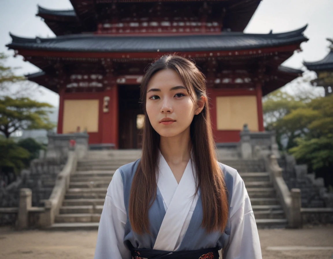 cinematic still japan2019 a girl in front of temple and torri . emotional, harmonious, vignette, 4k epic detailed, shot on kodak, 35mm photo, sharp focus, high budget, cinemascope, moody, epic, gorgeous, film grain, grainy, japan2019 a girl in front of temple and torri, cinematic, complex, highly detailed, intricate, sharp focus, dynamic composition, dramatic atmosphere, elegant, rich detail, professional fine, great light, iconic, colorful, ambient, cute, cozy, calm deep color, best, romantic, enhanced quality, perfect, unique, winning, fair, artistic, positive