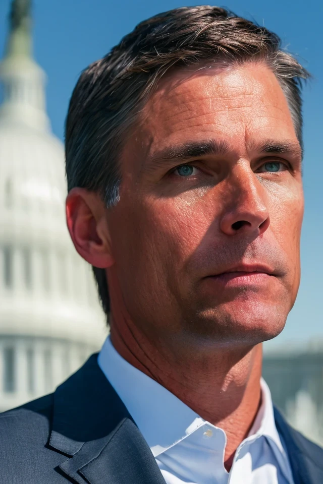 martin heinrich <lora:senate_061_martin_heinrich:0.65> , face closeup, face focus, shirt, formal, suit, collared shirt, white shirt, jacket,
American flag at background ,
best quality, masterpiece, HDR, professional, studio quality, highres,
