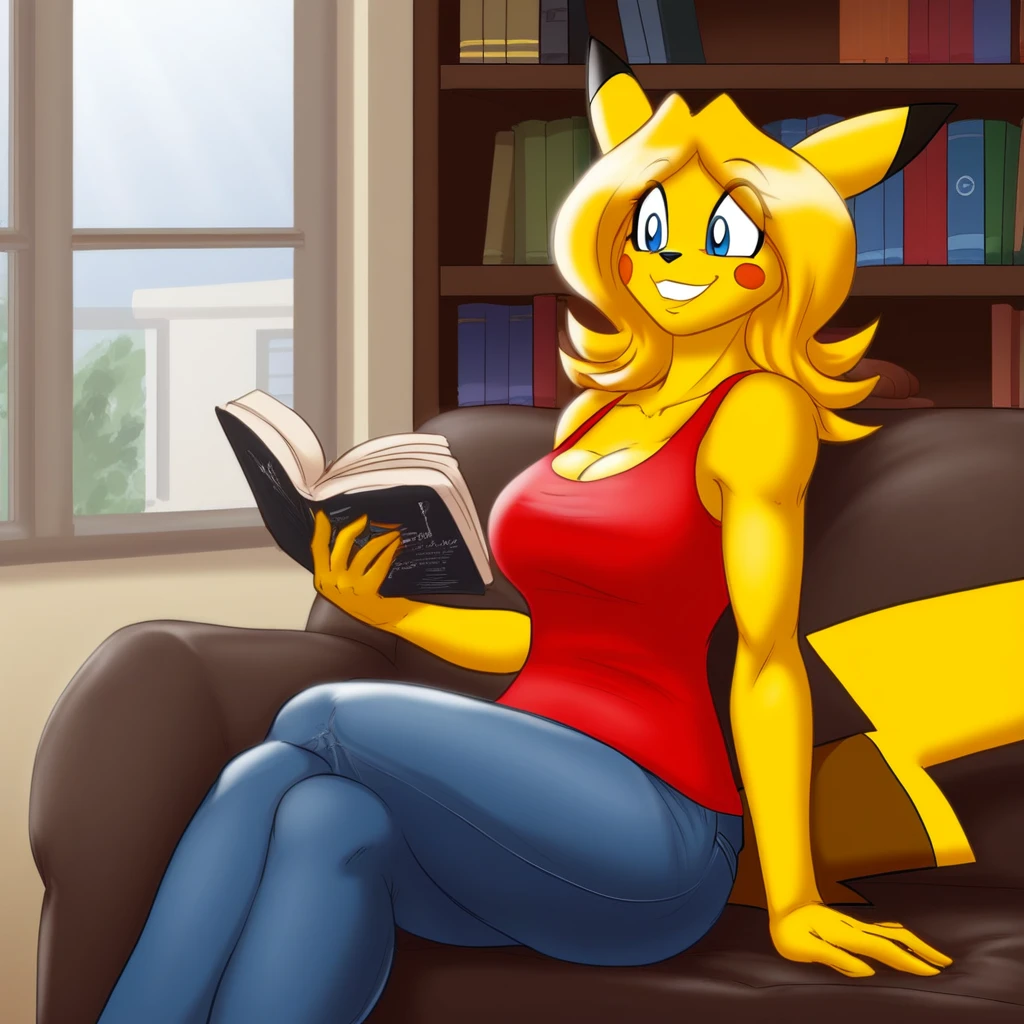 <lora:Amy Squirrel_V1 - FRLione160Vprede133_:0.8> <lora:GoodHands-beta2:1> 
amy squirrel, solo, tree squirrel, blonde hair, brown fur, blue eyes, (fluffy tree squirrel tail:1.2), big breasts, big breasts, big butt, thick thighs, 5 fingers, wearing green shirt and blue skirt
BREAK living room, sitting on sofa, reading magazine, 
BREAK hospital background, detailed background, 
BREAK ((by yakovlev-vad, by zackary911, by zonkpunch, by oystercatcher7:0.6, by eric schwartz)), (uploaded on e621, full-length portrait, masterpiece, best quality, high quality, 2k, 4k, hires, digital media \(artwork\))