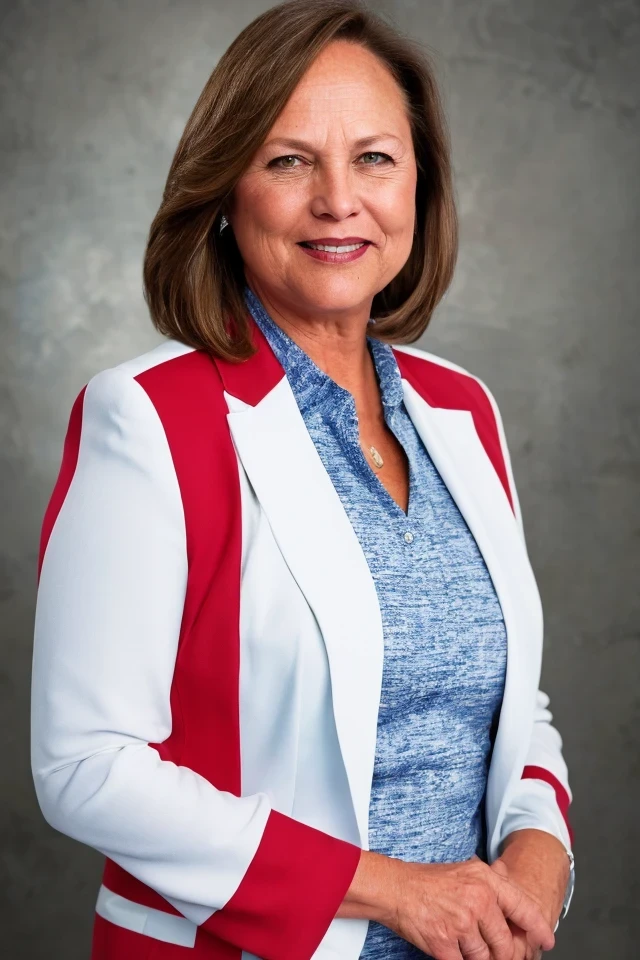 deb fischer <lora:senate_053_deb_fischer:0.65> , face closeup, face focus, shirt, formal, suit, collared shirt, white shirt, jacket,
American flag at background ,
best quality, masterpiece, HDR, professional, studio quality, highres,