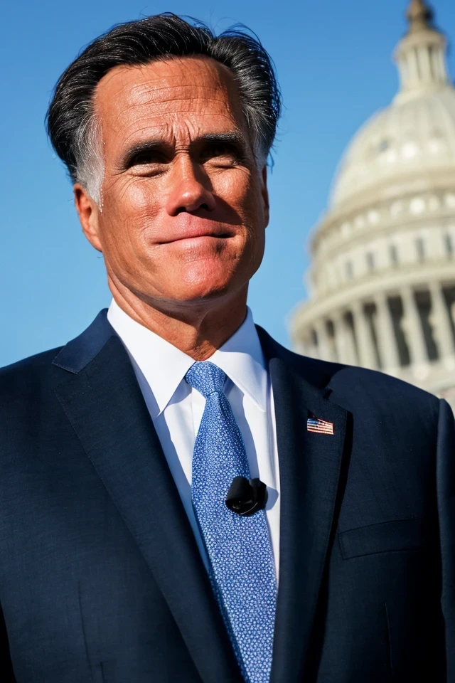 mitt romney <lora:senate_088_mitt_romney:0.65> , face closeup, face focus, shirt, formal, suit, collared shirt, white shirt, jacket,
American flag at background ,
best quality, masterpiece, HDR, professional, studio quality, highres,