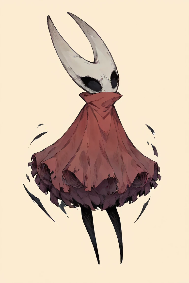 1girl, hornet_hk, red cloak,<lora:Hornet Hollow Knight Pony XL:0.9>  <lora:cr33pyXLP:0.8>  cr33py, bones, spooky, creepy, score_9, score_8_up, score_7_up,