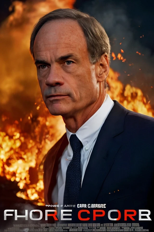 tom carper <lora:senate_015_tom_carper:0.65> , face closeup, face focus, shirt, formal, suit, collared shirt, white shirt, jacket,
explossion in the background, fire and smoke, poster,
best quality, masterpiece, HDR, professional, studio quality, highres,