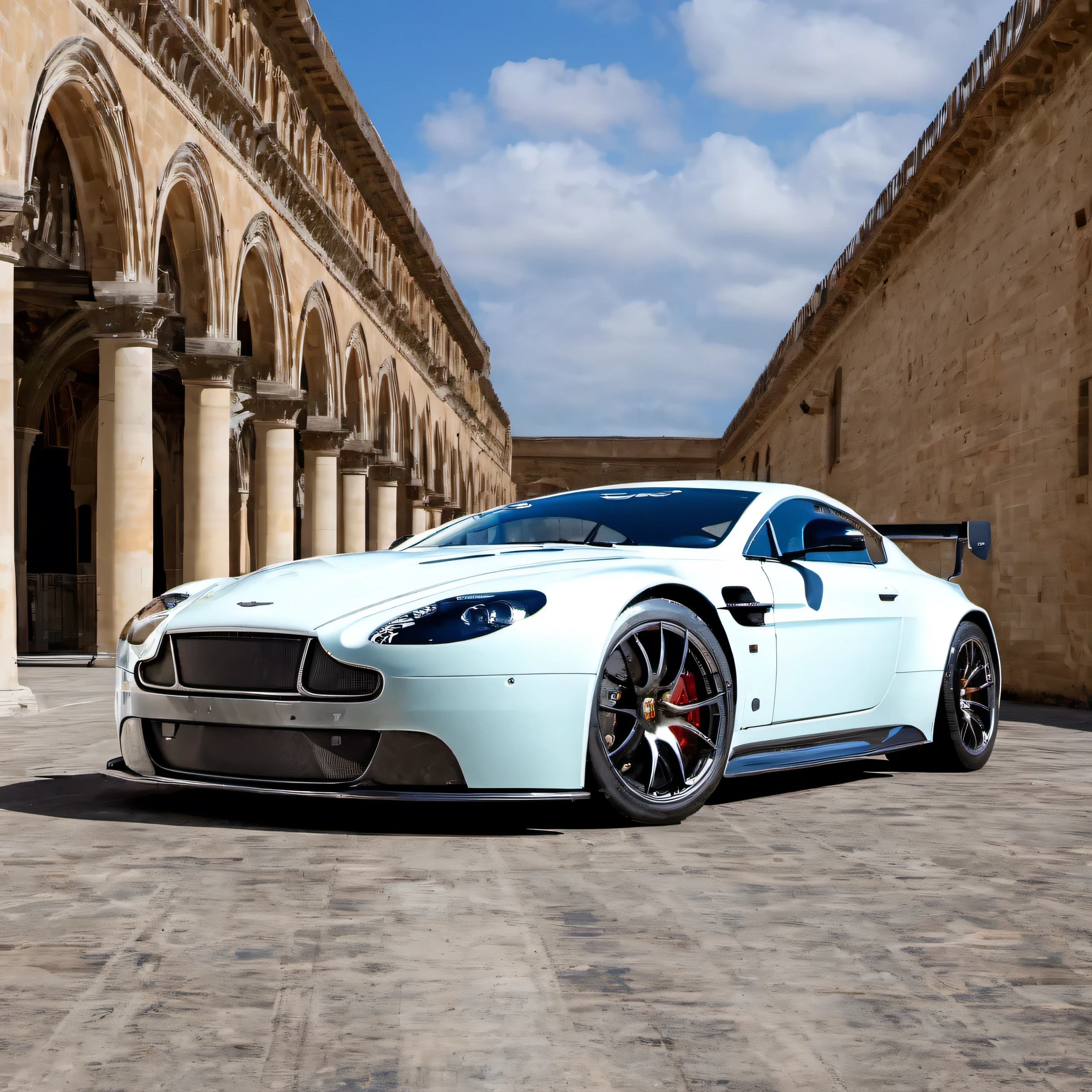 masterpiece, best quality, aston martin, V8 Vantage GT2, 2008, 2009, 2010, 2011