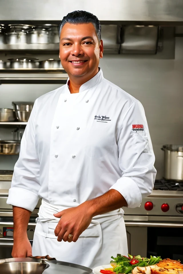 alex padilla <lora:senate_009_alex_padilla:0.65> , face closeup, face focus, shirt, formal, suit, collared shirt, white shirt, jacket,
wearing a chef hat and apron, with a kitchen in the background,
best quality, masterpiece, HDR, professional, studio quality, highres,