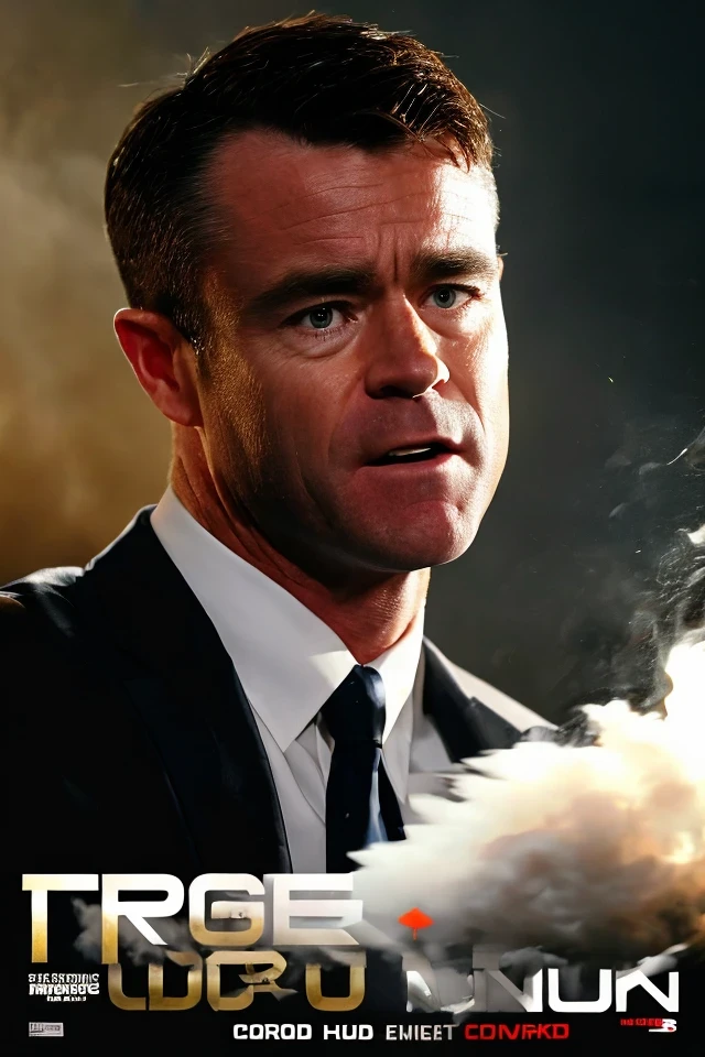 todd young <lora:senate_027_todd_young:0.65> , face closeup, face focus, shirt, formal, suit, collared shirt, white shirt, jacket,
explossion in the background, fire and smoke, movie poster,
best quality, masterpiece, HDR, professional, studio quality, highres,