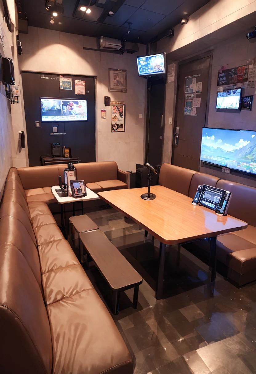 masterpiece, best quality, very aesthetic, absurdres,
karaokeroom, scenery, table, door, indoors, couch, screen,
joypad, microphone,
<lora:karaokeroom_SDXL_V1:1>