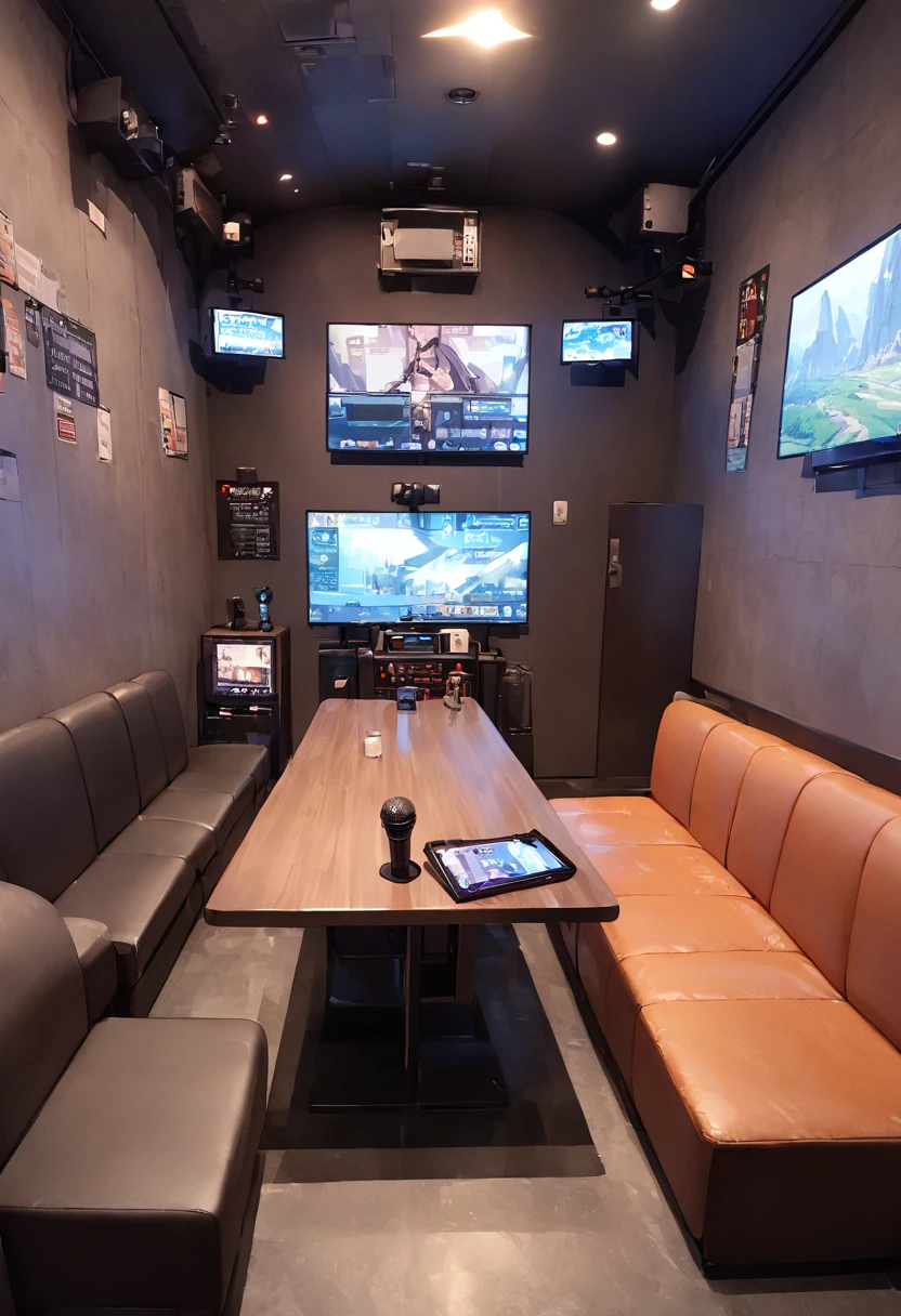 masterpiece, best quality, very aesthetic, absurdres,
karaokeroom, scenery, table, door, indoors, couch, screen,
joypad, microphone,
<lora:karaokeroom_SDXL_V1:1>