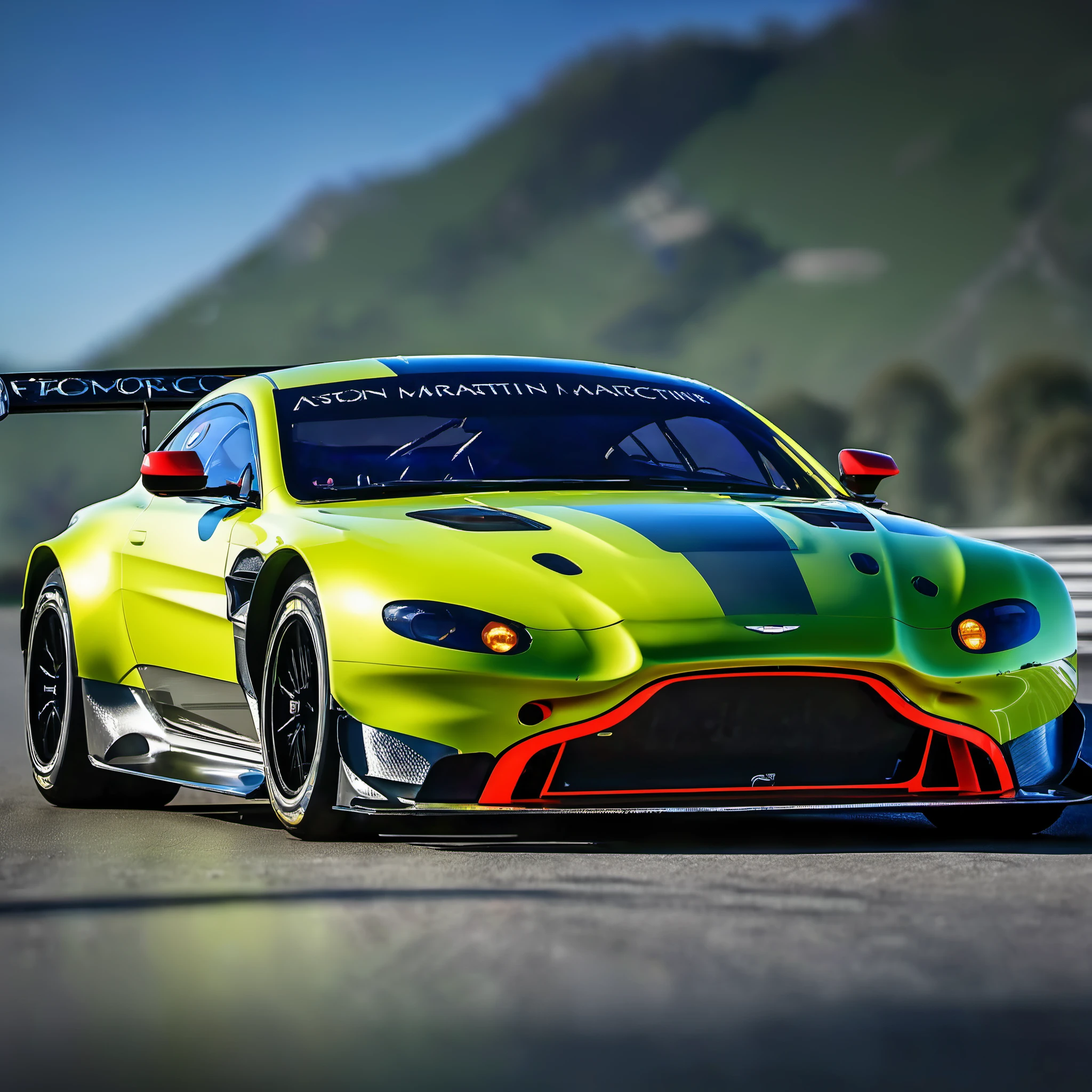 aston martin v8 vantage amr gte, cinematic lighting, award winning, masterpiece, (best quality:1.3), super detail, 4k, UHD, HDR