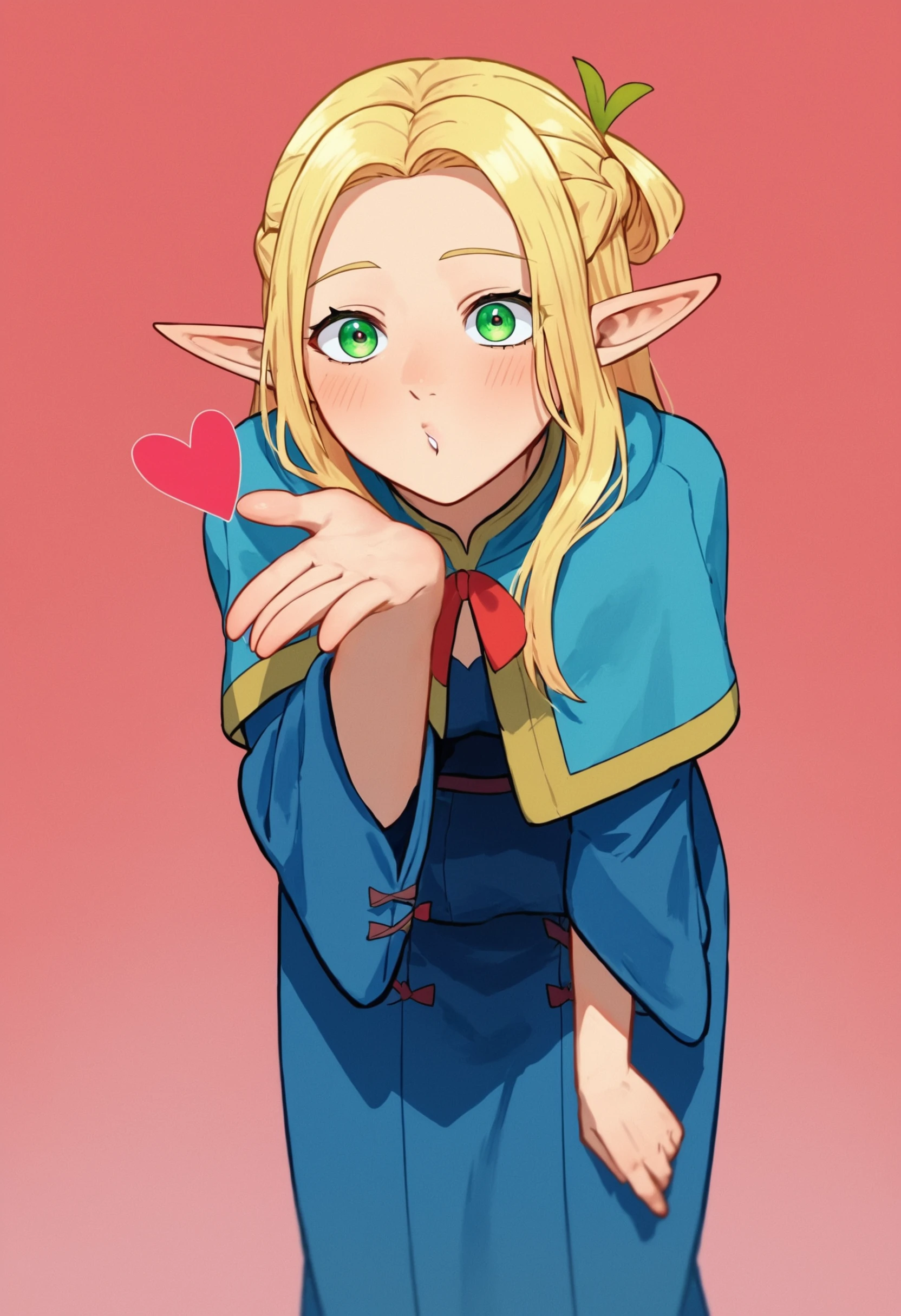 score_9_up score_8_up score_7_up, source_anime, 1girl, blowing kiss, heart, leaning forward
BREAK
ellicrampnxl, marcille donato, pointy ears, elf, capelet, elf, dress, robe
<lora:frieren_blowing_a_kiss_pony:1>
<lora:others_dungeon_meshi_marcille:0.8>