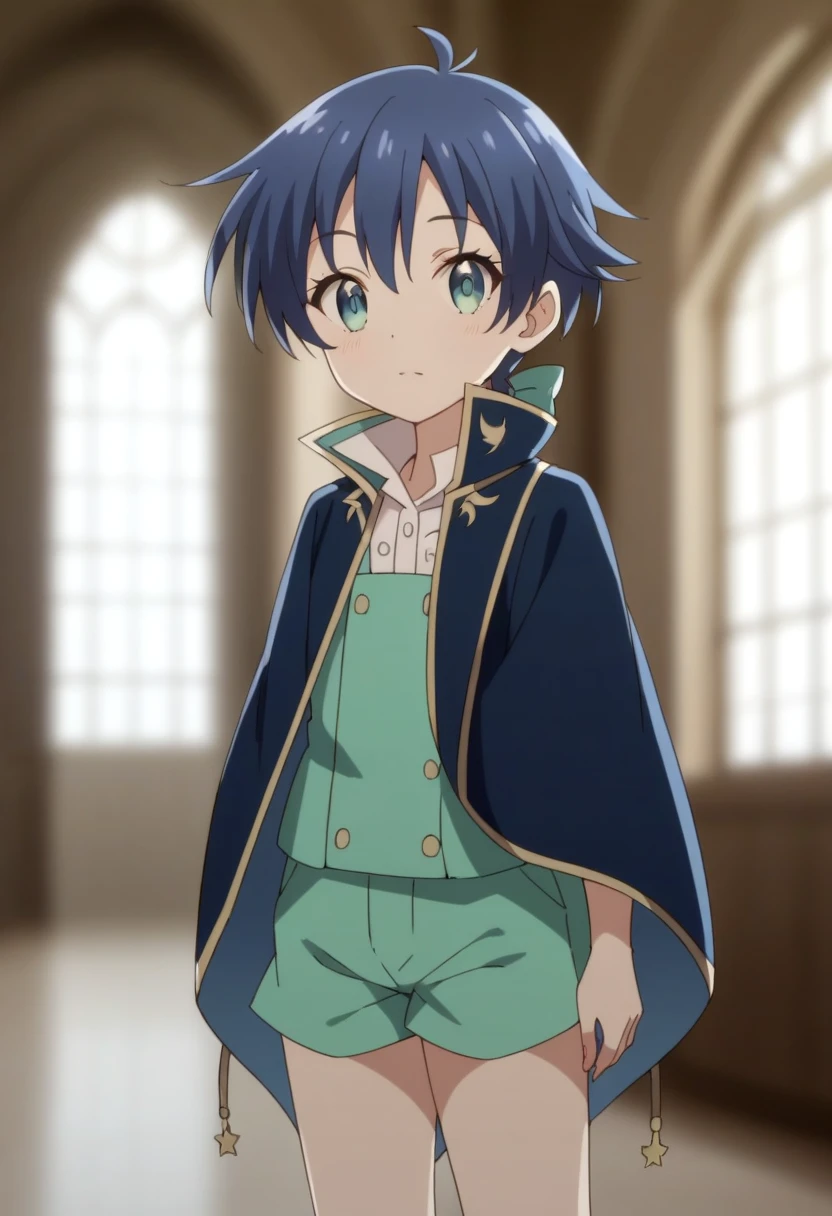 score_9, score_8_up, score_7_up, score_6_up, score_5_up, score_4_up, source_anime,  BREAK
 <lora:lloyd-pony_epoch_18:0.7>
one boy,lloyd ,vest, green shorts ,blurry,dark blue cloak,looking at viewer,male, male focus, 
inside, corridors, petite, vivid colors, petite, cute, young,juvenile,
masterpiece, high quality, very_high_resolution, large_filesize, full color,