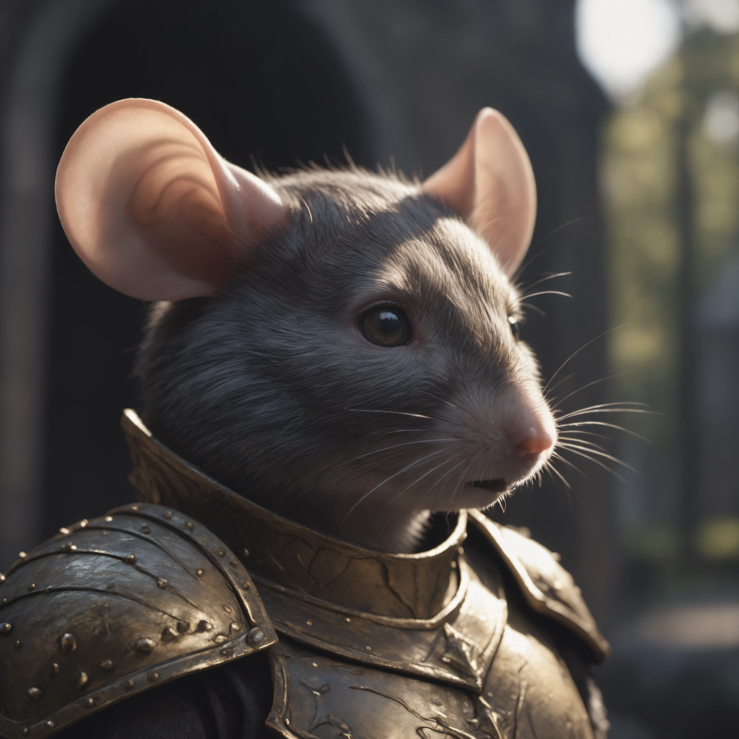 cinematic film still ((photo:1.2)), A mouse outside dramatic lighting, dynamic pose, dynamic camera,masterpiece, best quality, dark shadows, ((dark fantasy)) ,wearing a golden armor, detailed, realistic, 8k uhd, high quality, detailed, realistic, 8k uhd, high quality . shallow depth of field, vignette, highly detailed, high budget, bokeh, cinemascope, moody, epic, gorgeous, film grain, grainy