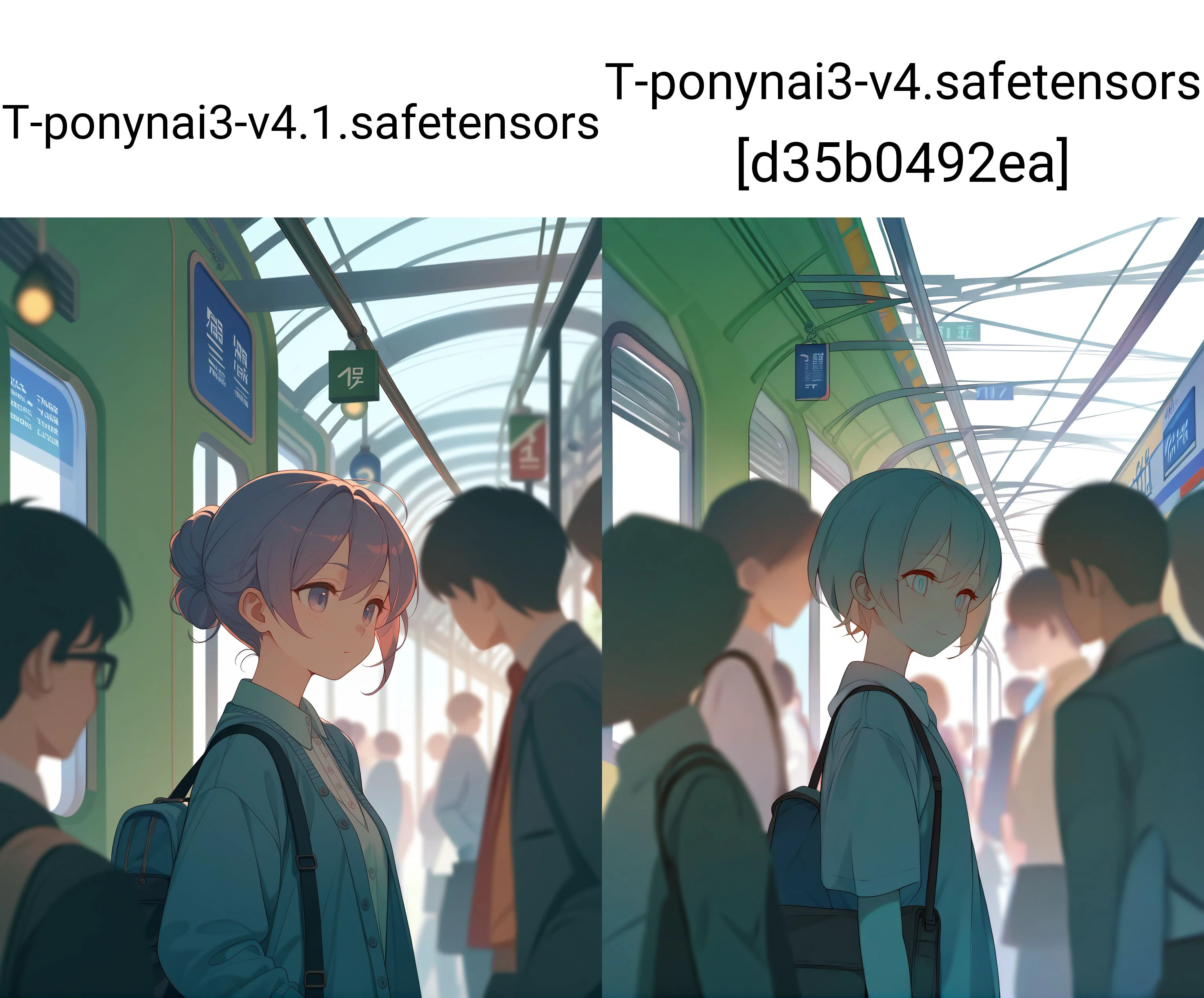 (score_9_up,score_8_up),1girl,train train station,crowd,depth of field,upper body,best quality,detail eyes,