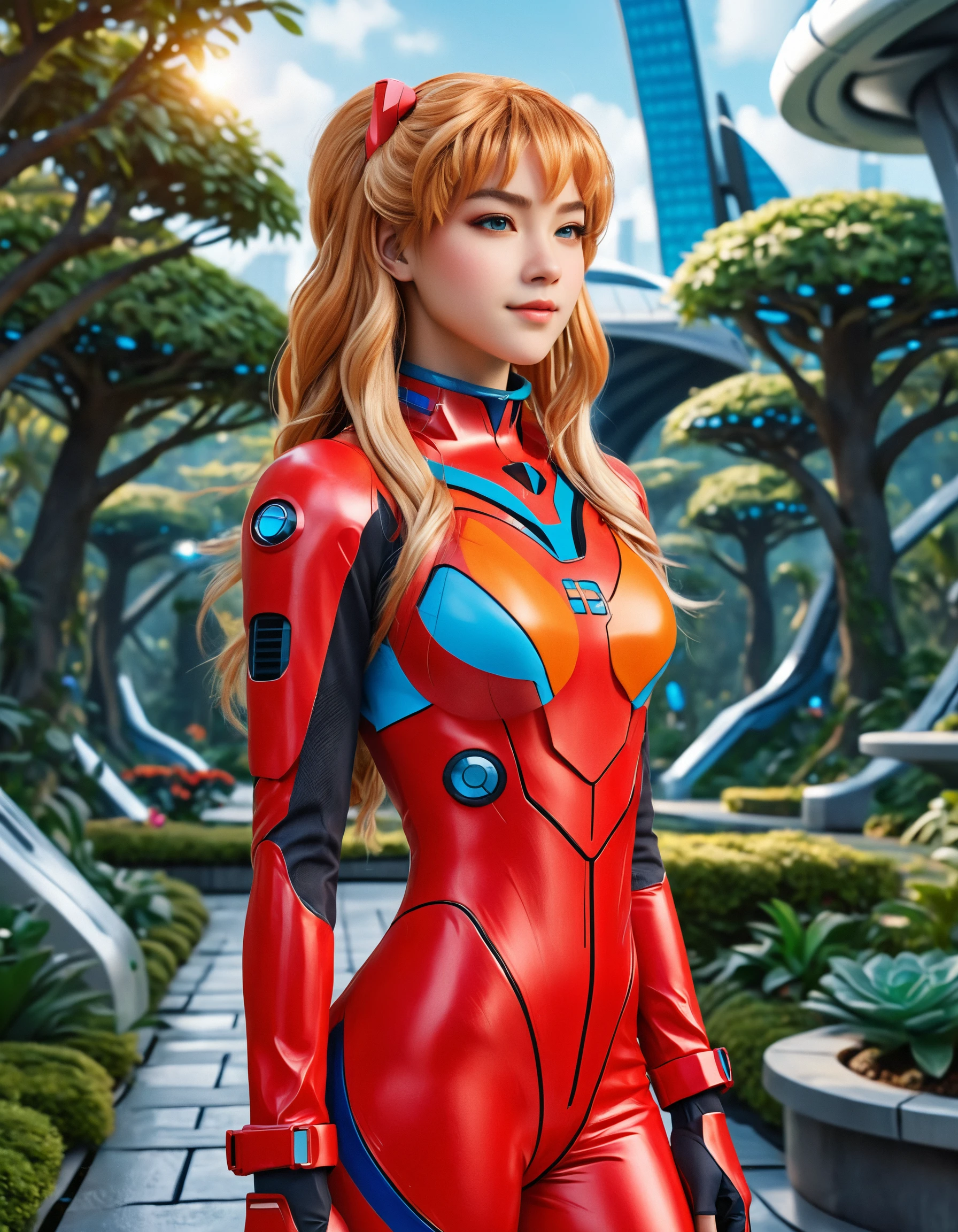 a beautiful woman with {white|brown} skin and {blonde|brown} {curly|straight} hair
wearing tight {orange|red|pink|blue|black} outfit with matching details
stands in a feminine pose
in a futuristic {spaceship|garden}
fantastic background, matching details flying around
masterpiece, high quality, intricated, 8k uhd, cinematic, trending on artstation, dramatic lighting
asukange