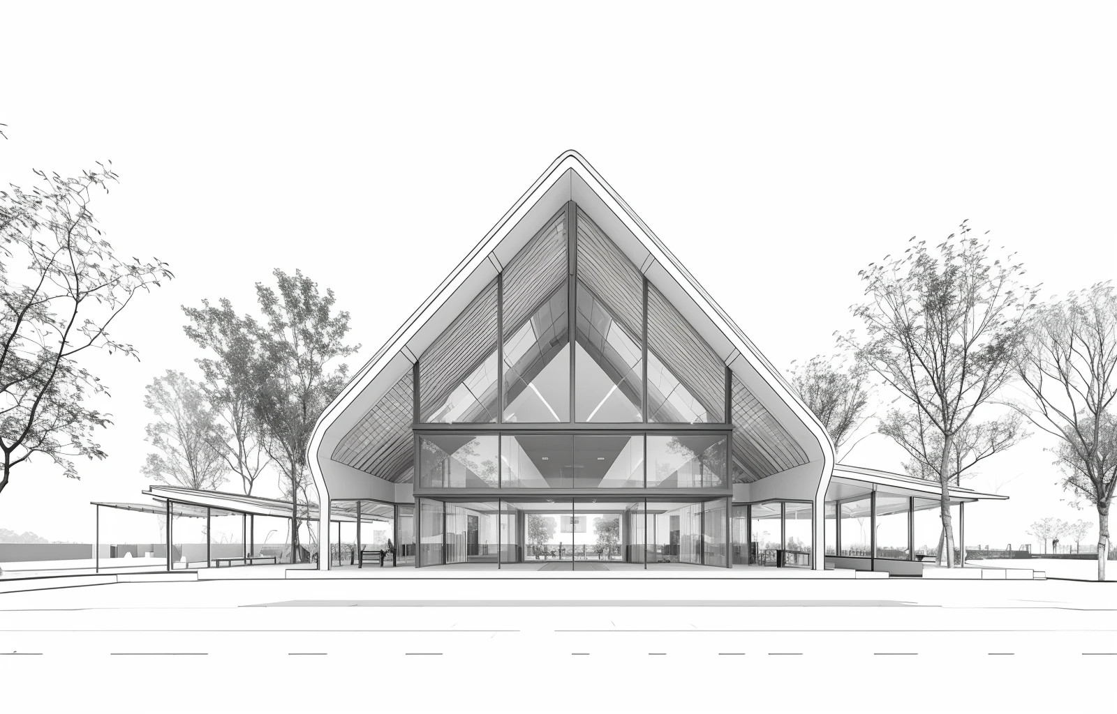 masterpiece,best quality,indoors,no humans,scenery,simple background,building,architecture,lineart,<lora:Architectural cross section perspective:0.6>,skyscraper,
