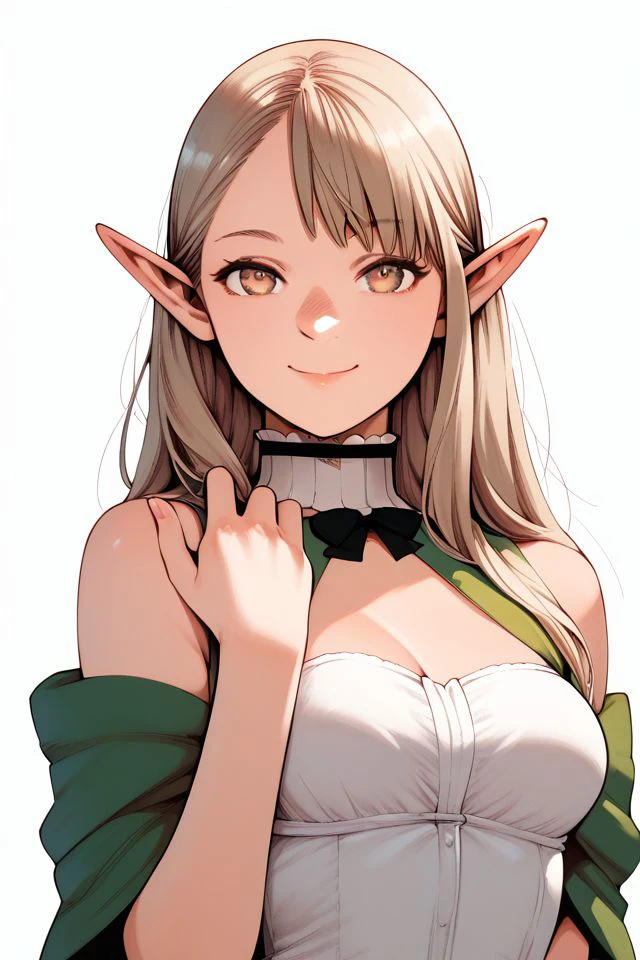 score_9, score_8_up, score_7_up, 1girl, kind smile, looking at viewer, blond hair, beige eyes, medium breasts, elf <lora:Kui_Ryouko_PonyXL_style_v01.10.01.03:1>