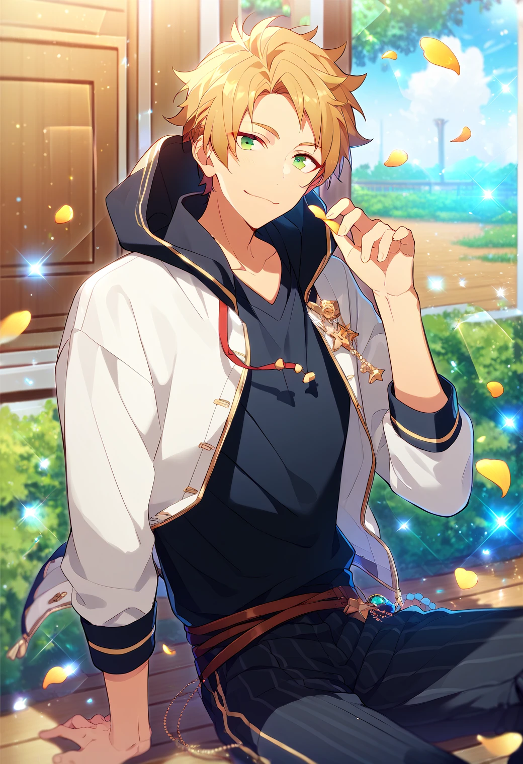 score_9, score_8_up, score_7_up, score_6_up, score_5_up, score_4_up, best quality, amazing quality, best aesthetic, absurdres, solo,makoto yuuki, blonde hair, green eyes<lora:EMS-357109-EMS:1.000000>