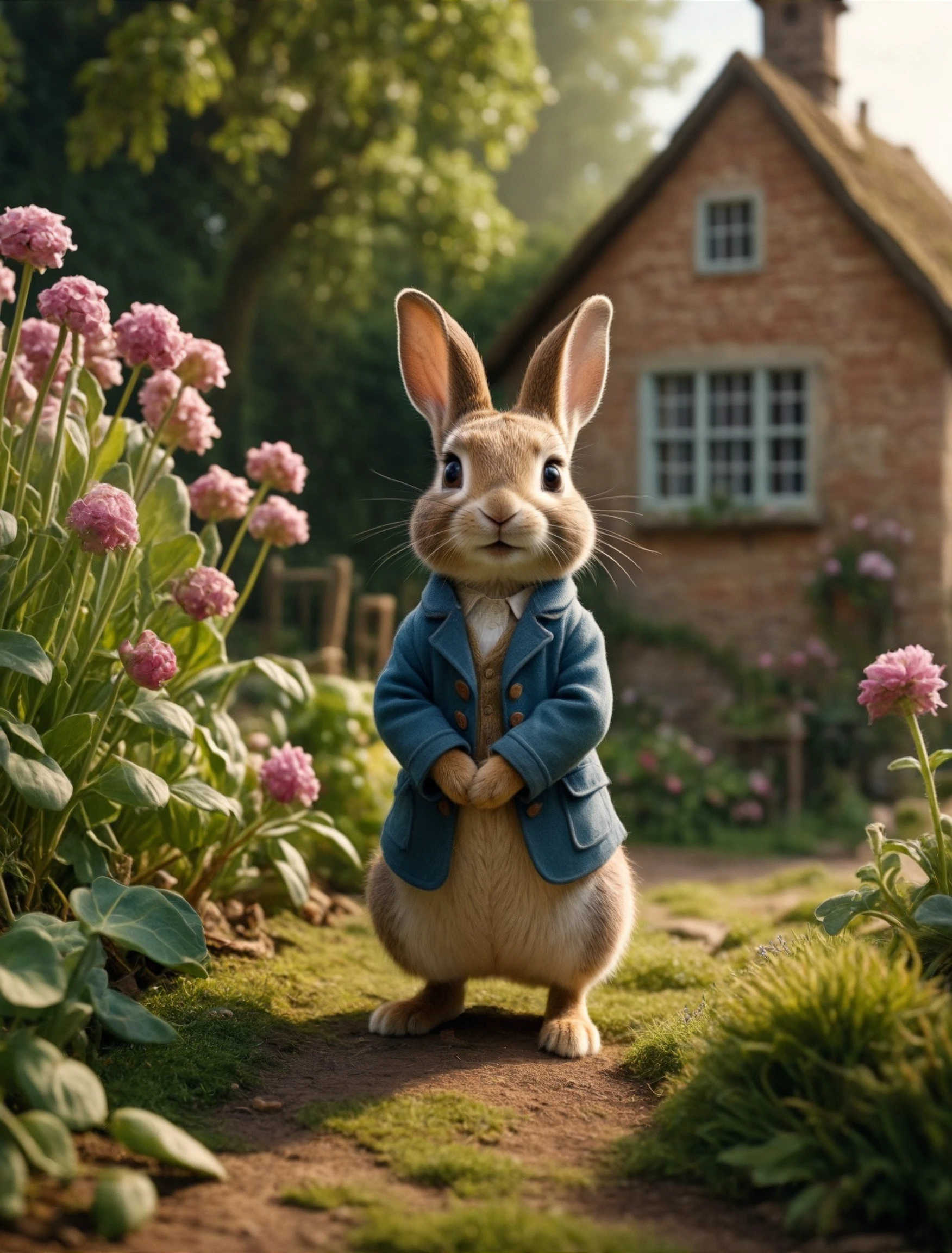 cinematic film still Photo Peter Rabbit Beatrix Potter . By Henry Cavill, Chibi style, cartoonish, they are in a rural school, landscape of pastel colors.<lora:xl_more_art-full_v1:0.5> . Vibrant, beautiful, painterly, detailed, textural, artistic . shallow depth of field, vignette, highly detailed, high budget, bokeh, cinemascope, moody, epic, gorgeous, film grain, grainy