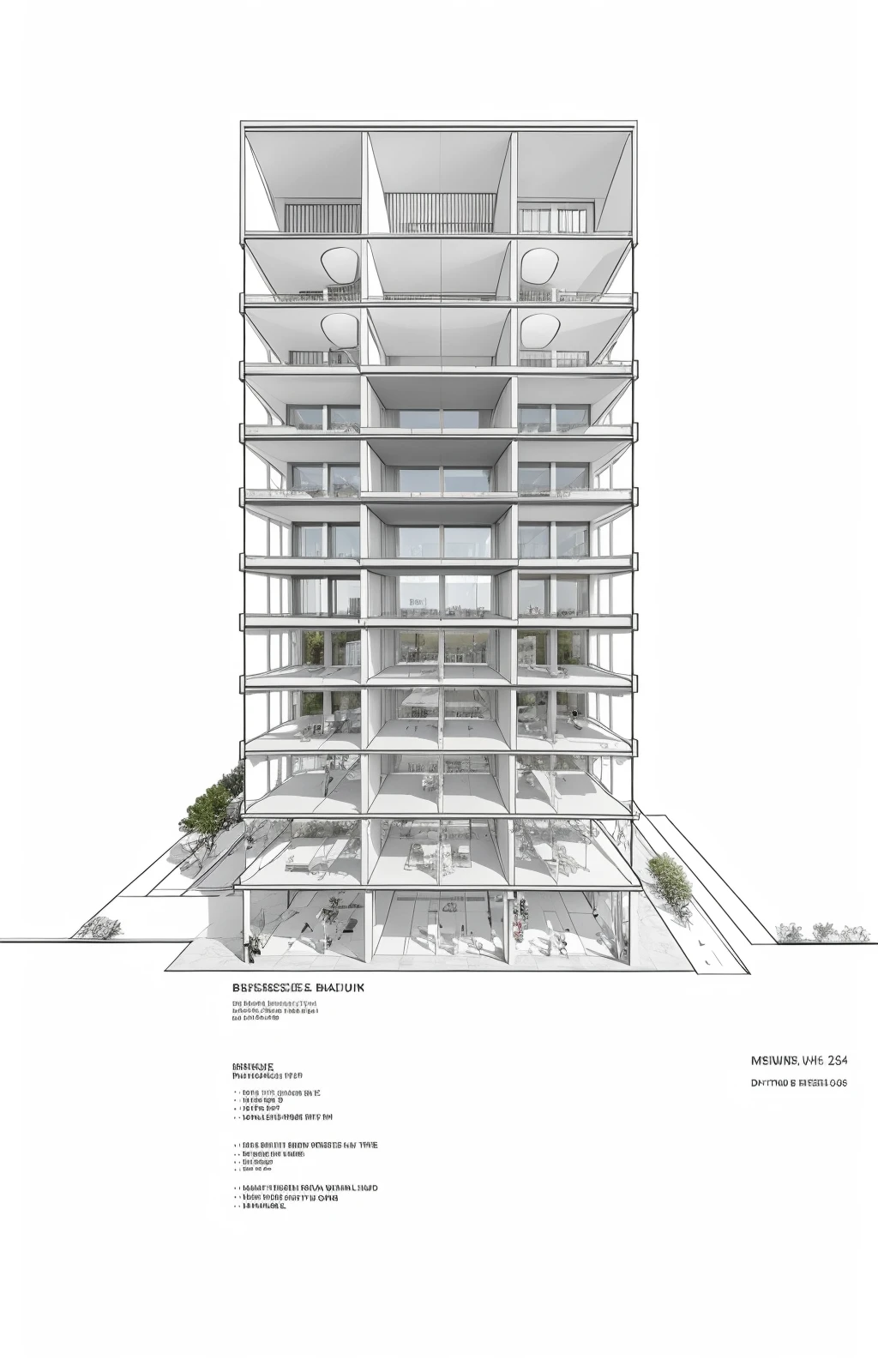 masterpiece,best quality,indoors,no humans,scenery,simple background,building,architecture,lineart,<lora:Architectural cross section perspective:0.7>,skyscraper,