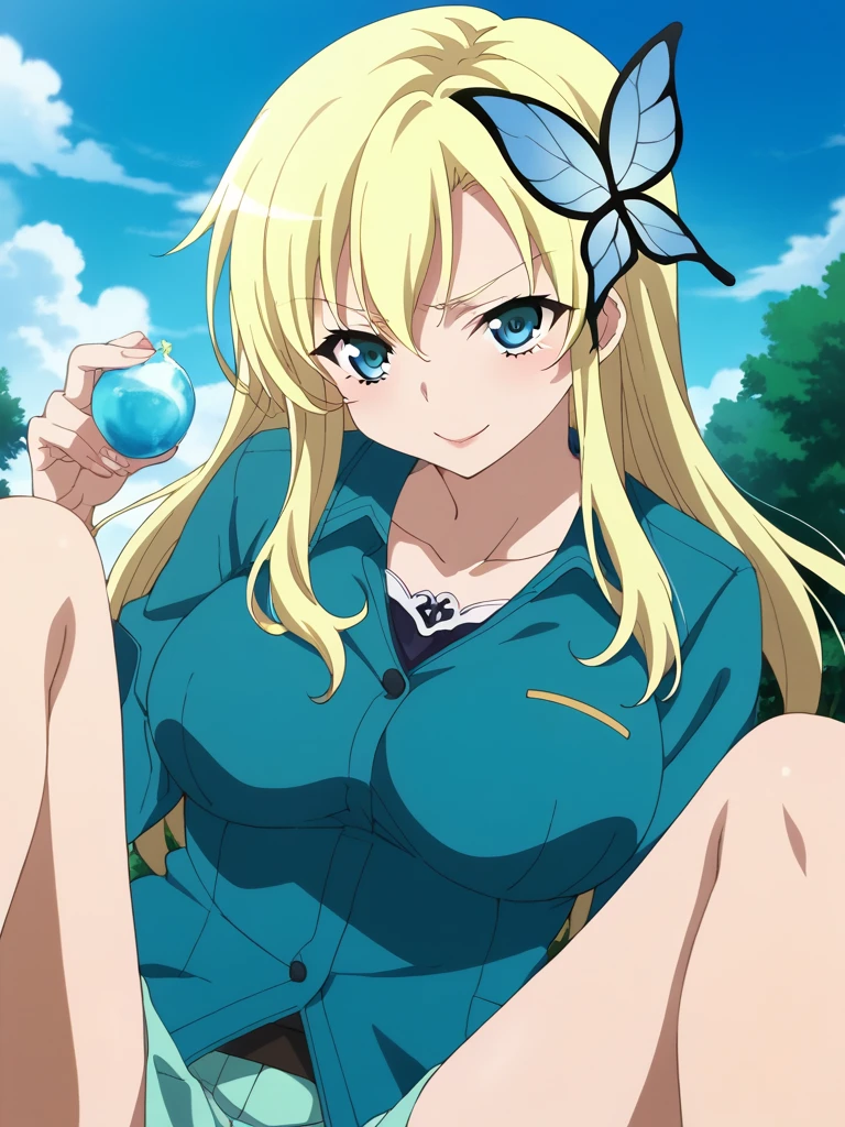 score_9, score_8_up, score_7_up, source_anime,masterpiece,best quality,highres,absurdres,official art,official style,source_anime,anime screencap,anime coloring,megami magazine,anime,animated,explicit,
pin-nup model,
<lora:kashiwazaki_sena:1> kashiwazaki sena, butterfly hair ornament, blonde hair, long hair,aqua eyes,large breasts,