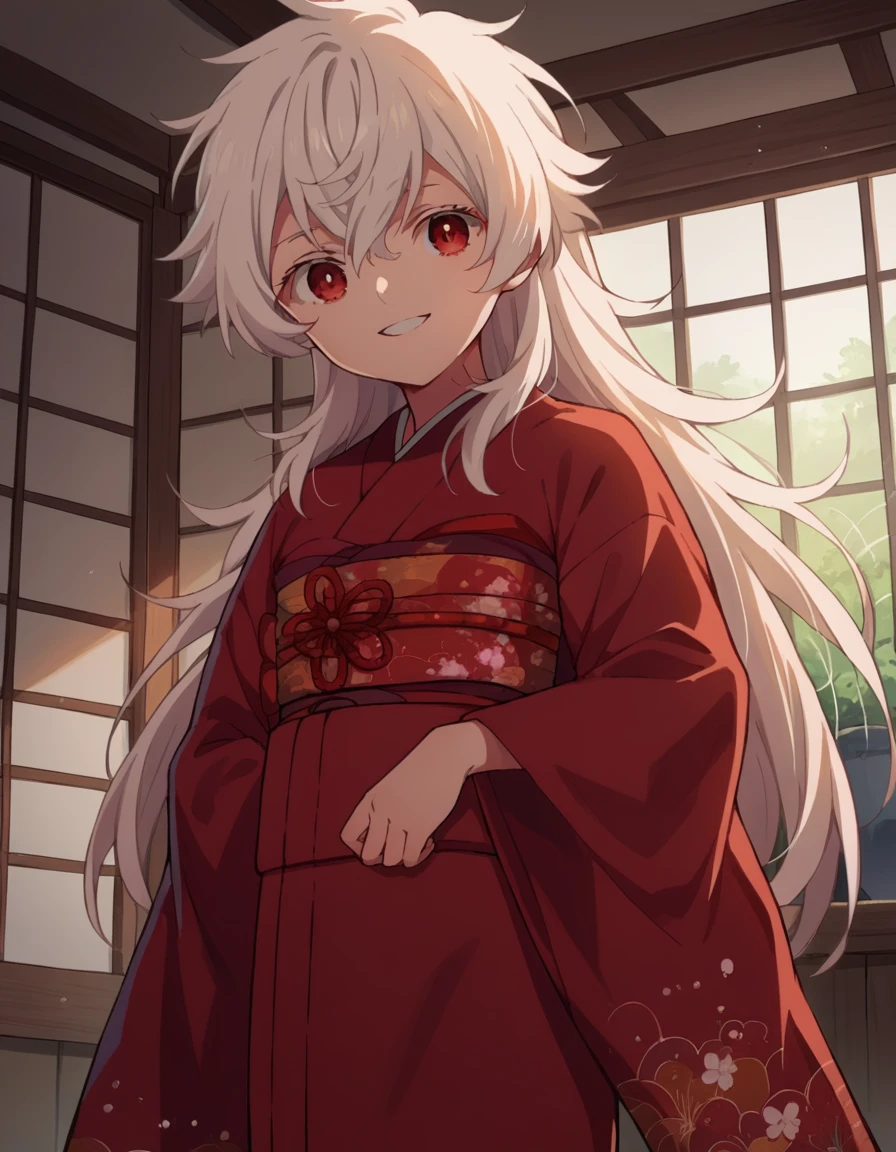 score_9, score_8_up, score_7_up, source_anime,
summertimehaine,  <lora:summertime-haine-s1-ponyxl-lora-nochekaiser:1>,
haine, long hair, bangs, red eyes, white hair,
japanese clothes, kimono, red kimono,
indoors, smile,
looking at viewer, dutch angle, cowboy shot, solo,