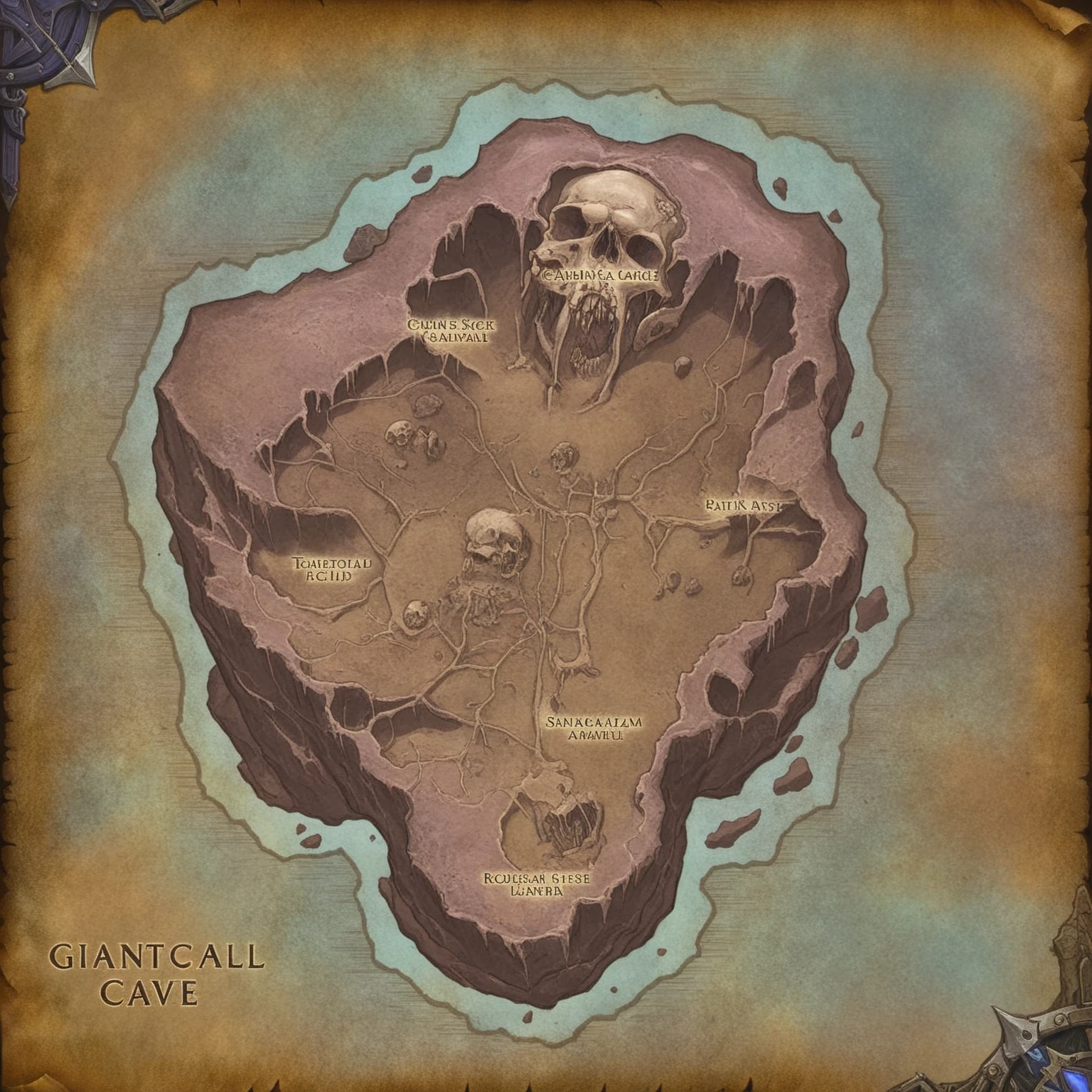 map of giant skull cave entrance <lora:sxz-wowmap-civit-sdxl:0.75>