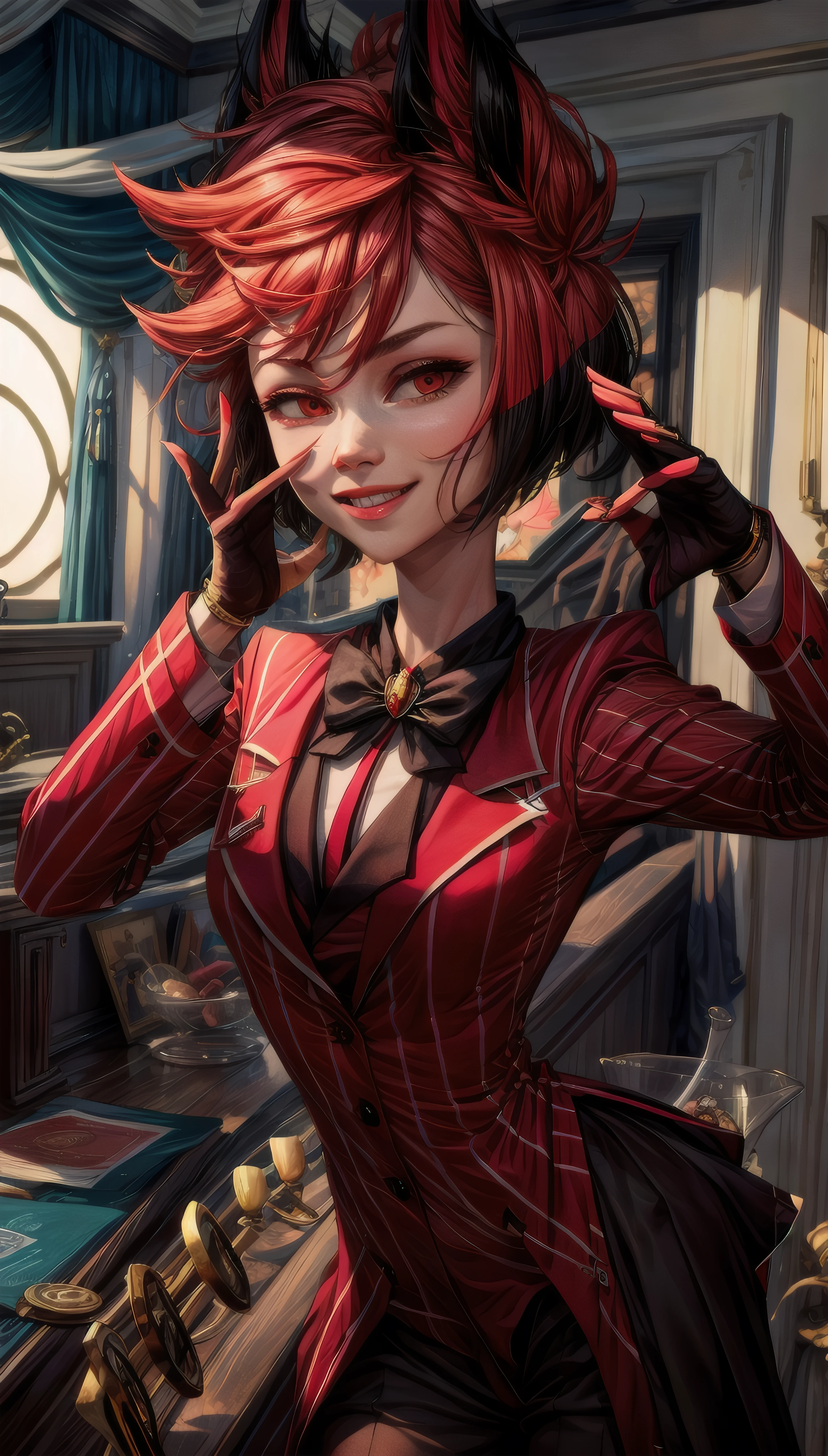 Alastor (Hazbin Hotel) - Anime Style Genderbend LoCon v1.0