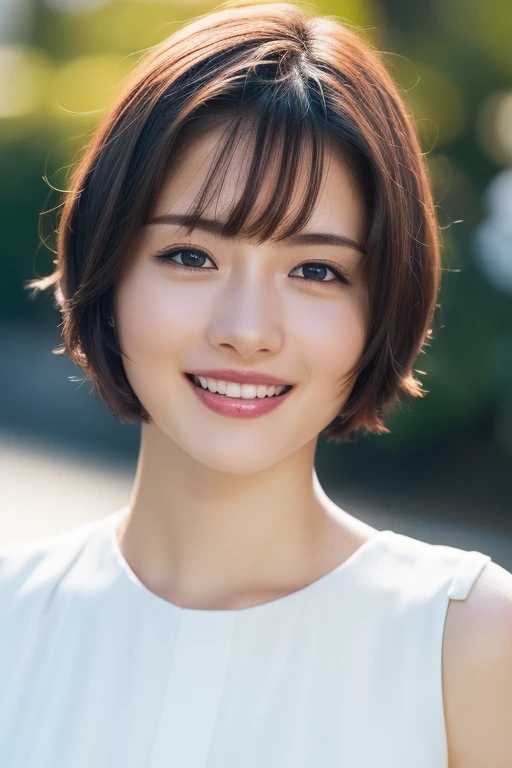 1girl,(RAW photo, best quality), (realistic, photo-realistic:1.4), masterpiece, an extremely delicate and beautiful, extremely detailed, 2k wallpaper, Amazing, finely detail, extremely detailed CG unity 8k wallpaper, ultra-detailed, highres, soft light, beautiful detailed girl, extremely detailed eyes and face, beautiful detailed nose, beautiful detailed eyes,cinematic lighting,perfect anatomy,slender body
wearing a white peplum dress,white skirt,(bokeh:1.2)
at a flower park,sakura flowers,flower garden,standing
<lora:ishiharasatomiV2_lora:0.8>,smiling,(very short hair,pixie cut:1.3),full body
