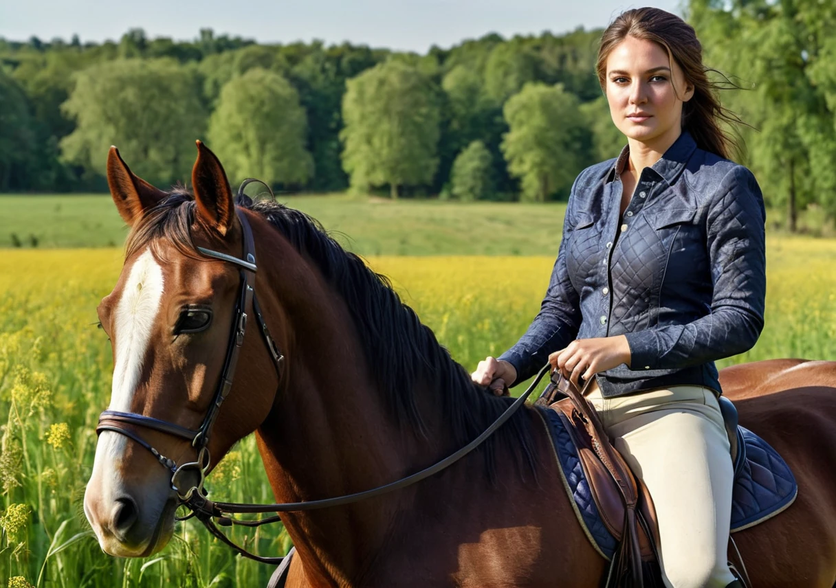 <lora:sh4l3n3w00d-000007:0.9>,(((woman with the face of sh4l3n3w00d riding a horse in a field))),mid_shot,, HDR10,8k hdr,RAW,remarkable color,raytracing,subsurface scattering,hyperrealistic,extreme skin details,skin pores,deep shadows,contrast,well lit,