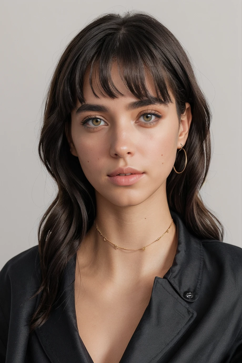 photo of a 0ER0_Elisha_Herbert woman, beautiful, (wearing button up coat with an undershirt:1.2), detailed skin texture, RAW photo, 8k UHD, soft lighting, high quality, film grain, Fujifilm XT3, 16mm, color graded portra 400 film, remarkable color, remarkable detailed pupils