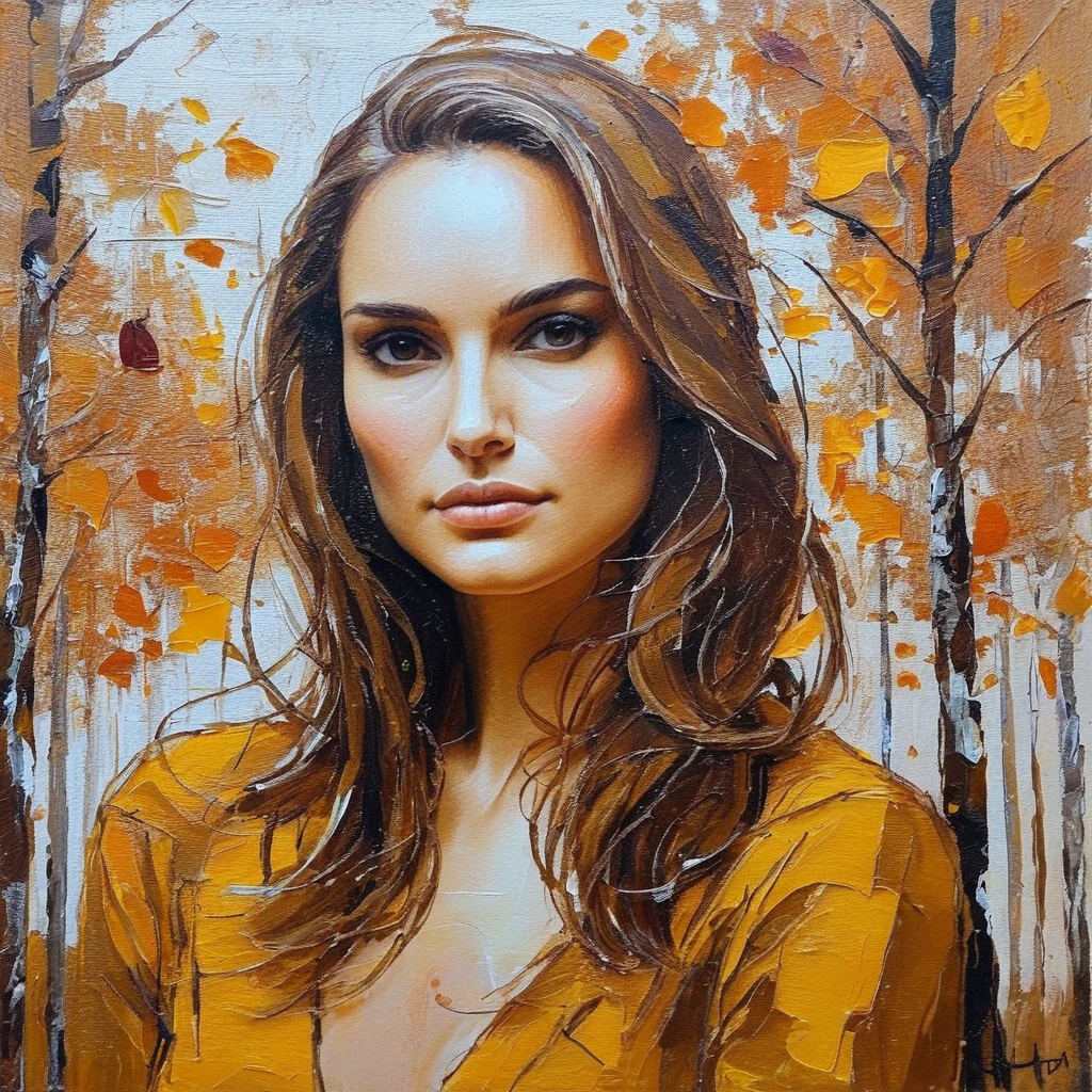 (Abstract) sketch of a woman in the fall season, oil on canvas, natxportman, <lora:natportman_gpt4_juggernautX_2_wocap-merger_21_65_83_04_02_04-natxportman:1.1>