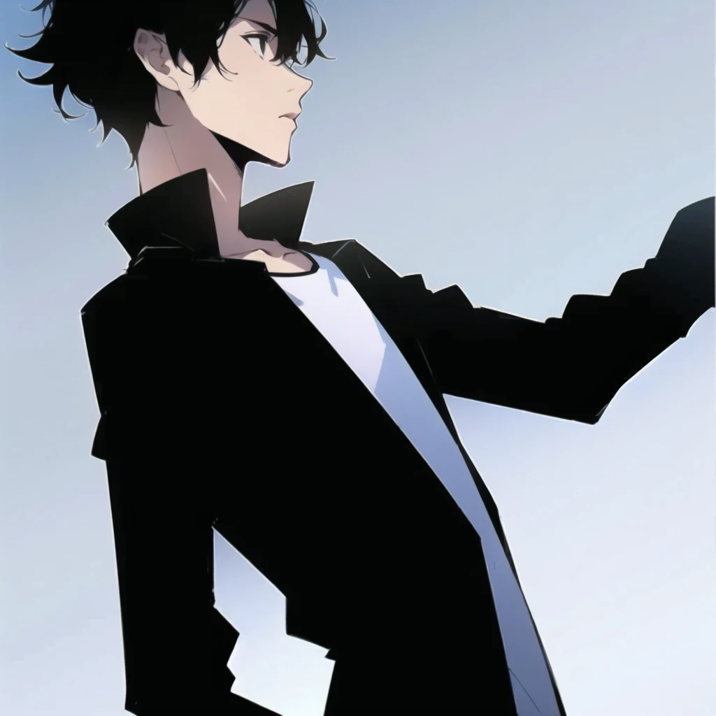 solo,1boy,Blank background,