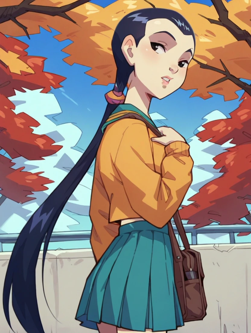 score_9, score_8_up, score_7_up, score_6_up, score_5_up, score_4_up <lora:Smooth Night Style SDXL_LoRA_Pony Diffusion V6 XL:0.7> 1girl, solo <lora:W.I.T.C.H.v1:1> Hay Lin, long hair,black hair, twintails, schoolgirl uniform