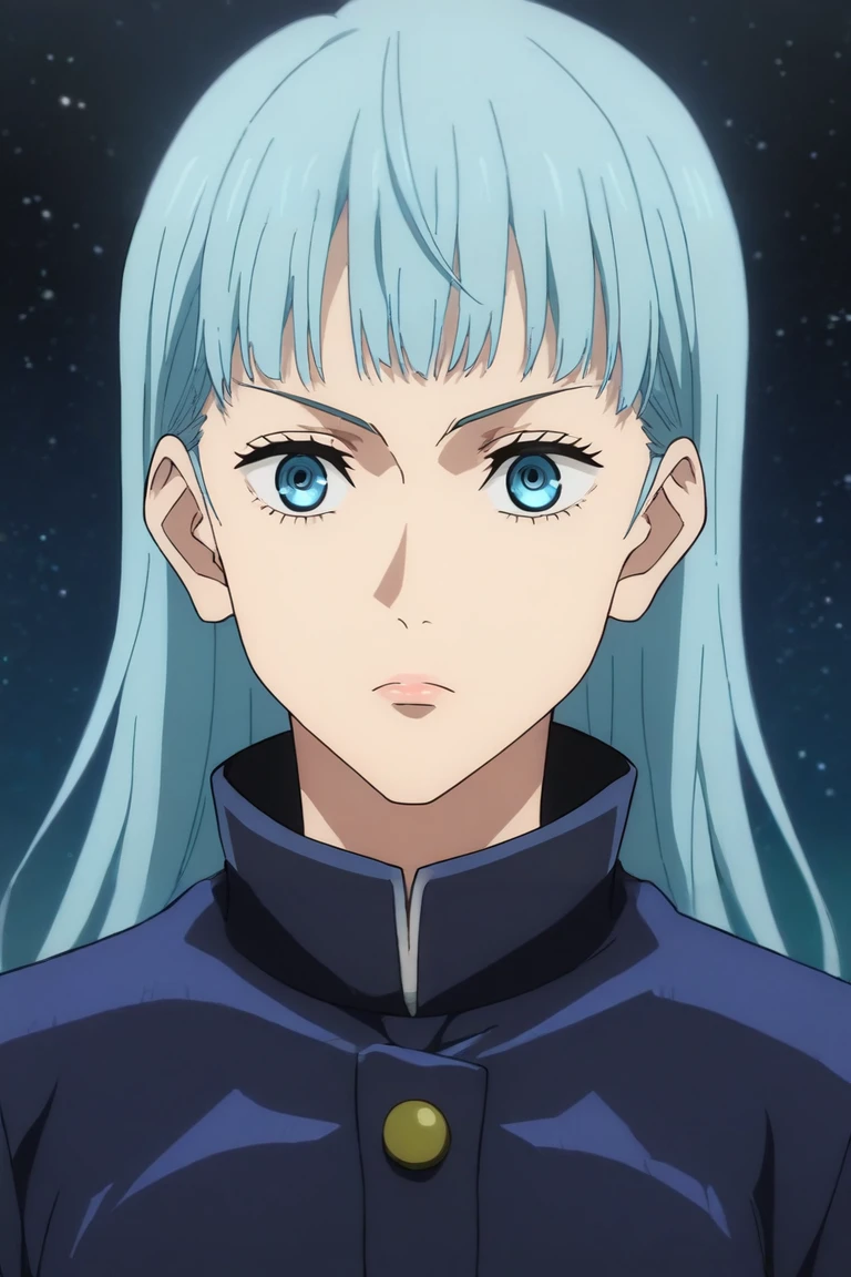 score_9, score_8_up, score_7_up, source_anime, rating_safe, , anime screencap, anime coloring, , , , depth of field, 1girl, light blue eyes, titian hair,, solo, Space western, <lora:jujutsu_kaisen_style_pony:0.8>, jujutsu_kaisen_style, <lora:sdxl_lightning_8step_lora:1>