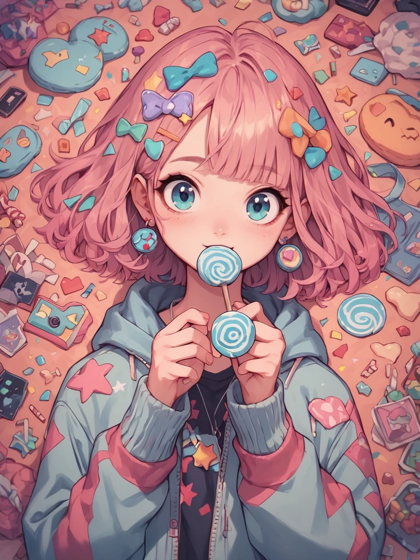 score_9, score_8_up, score_7_up, score_6_up, score_5_up, score_4_up,  <lora:c0l0urc0r3XLP2:0.8> c0l0urc0r3, 1girl, cute, bright colours, candy