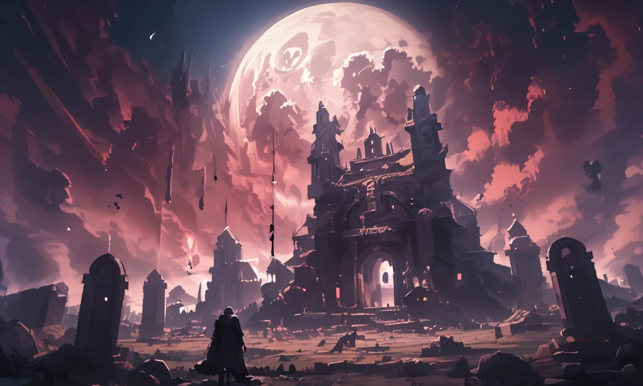 An ancient graveyard under a full moon, with weathered tombstones casting eerie shadows. A soft, ghostly light emanates from the ground, illuminating mist that swirls around the graves. In the distance, an old, gothic chapel stands silhouetted against the moonlit sky. <lora:Space_Operetta_Neo_-_Pony_Edition-000007:1>