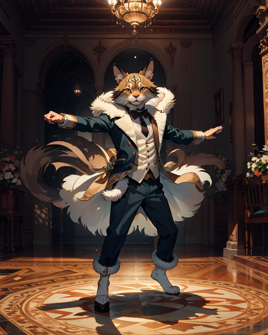 best quality,masterpiece,highly detailed,ultra-detailed,
a furry dancing,fur
 <lora:neg9V2_last:0.5>  
 <lora:furrytale:1>