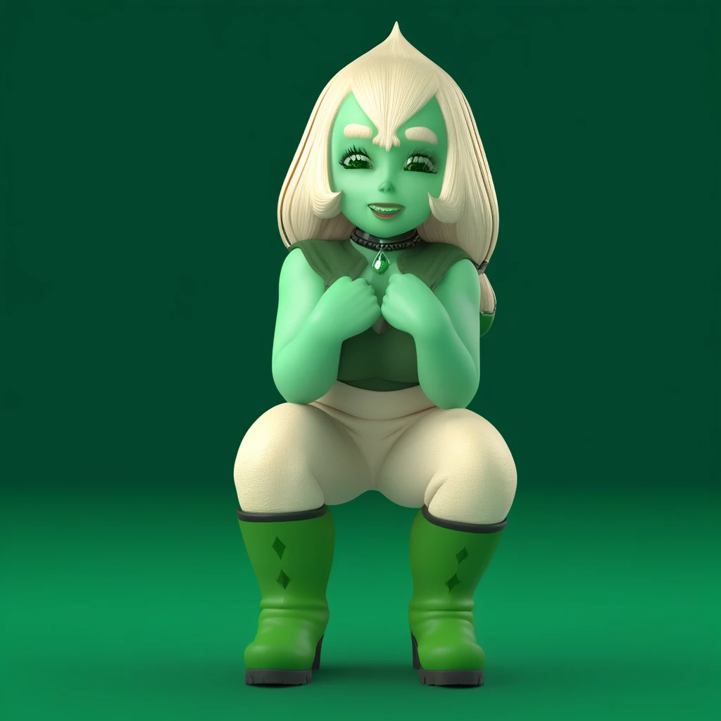 masterpiece, 1girl, peridot, peridot - steven universe, inflatable body, inflatable hair, shiny skin, shiny hair, rubber hair, latex hair, latex skin, rubber skin, dollification, squatting, bathroom stall, grafiti, dirty bathroom stall, dirty tiled floor, wall writing, whole character in view, 3d render, blender style, sfm, source film maker, facing towards viewer, looking at viewer, bimbo, dildo, anal, dildo in ass, dildo squatting, ahe gao, ahe gao expression, eye rolling back, blushing, platform heels, high heels, platform footwear, exposed feet, transparent footwear, left hand fingers spreading pussy, spreading pussy, right grabbing own breast, grabbing own breast