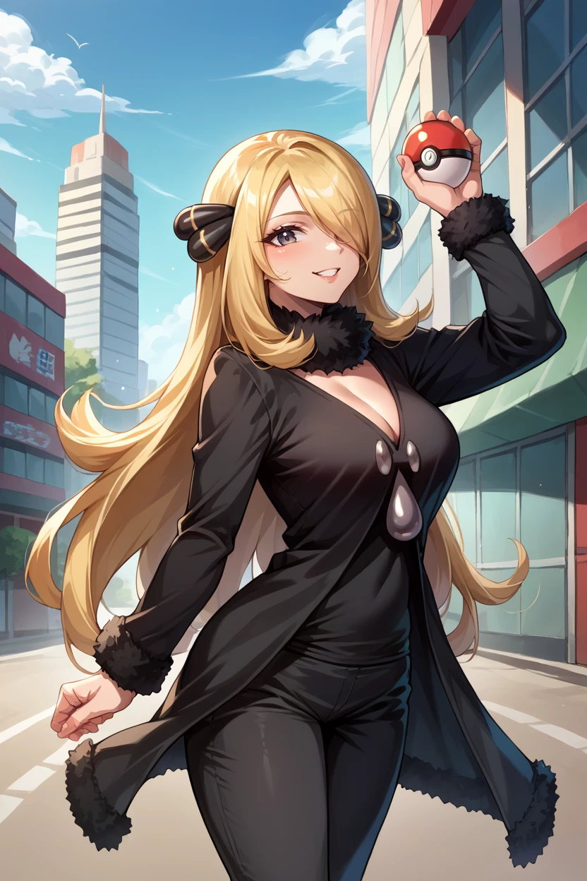 Cynthia/シロナ (Pokemon Diamond and Pearl) SDXL LoRA | 4 Outfits [Pony Diffusion] v1 (Pony Diffusion XL)