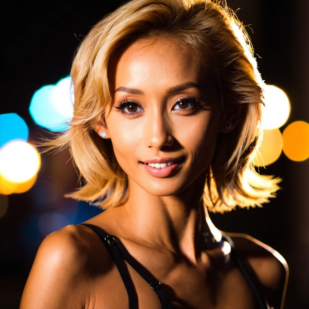 embedding:trained/sdxl/p2/veronica-leal posing for a photo in a city, natural, beautiful eyes, perfect teeth, [imperfections], 100mm f/2.8 macro lens, film grain, candid camera, color graded cinematic, 1960s vintage RAW photo, eye catchlights, catchlights in eyes, dramatic lighting, atmospheric lighting, rembrandt lighting, realistic