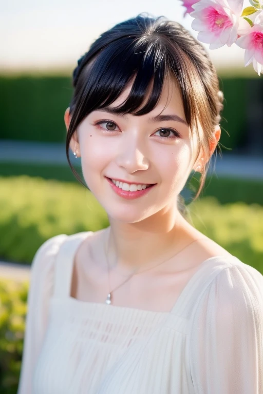 1girl,(RAW photo, best quality), (realistic, photo-realistic:1.4), masterpiece, an extremely delicate and beautiful, extremely detailed, 2k wallpaper, Amazing, finely detail, extremely detailed CG unity 8k wallpaper, ultra-detailed, highres, soft light, beautiful detailed girl, extremely detailed eyes and face, beautiful detailed nose, beautiful detailed eyes,cinematic lighting,perfect anatomy,slender body
wearing a white peplum dress,(bokeh:1.2)
at a flower park,sakura flowers,flower garden
<lora:hiyamasayaV2_lora:0.8>,smiling