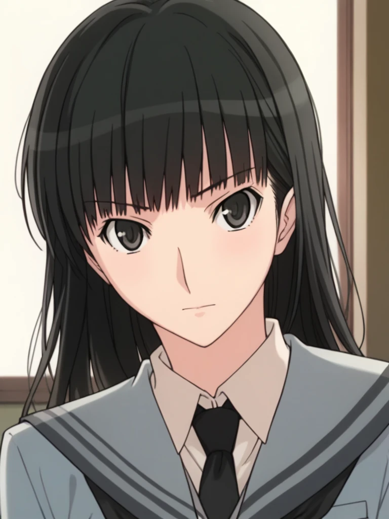 score_9, score_8_up, score_7_up, source_anime,masterpiece,best quality,highres,absurdres,official art,official style,source_anime,anime screencap,anime coloring,megami magazine,anime,animated,explicit,
looking at viewer,solo, face focus,
<lora:amagami_ayatsuji:1> amagami_ayatsuji, black hair, long hair, black eyes