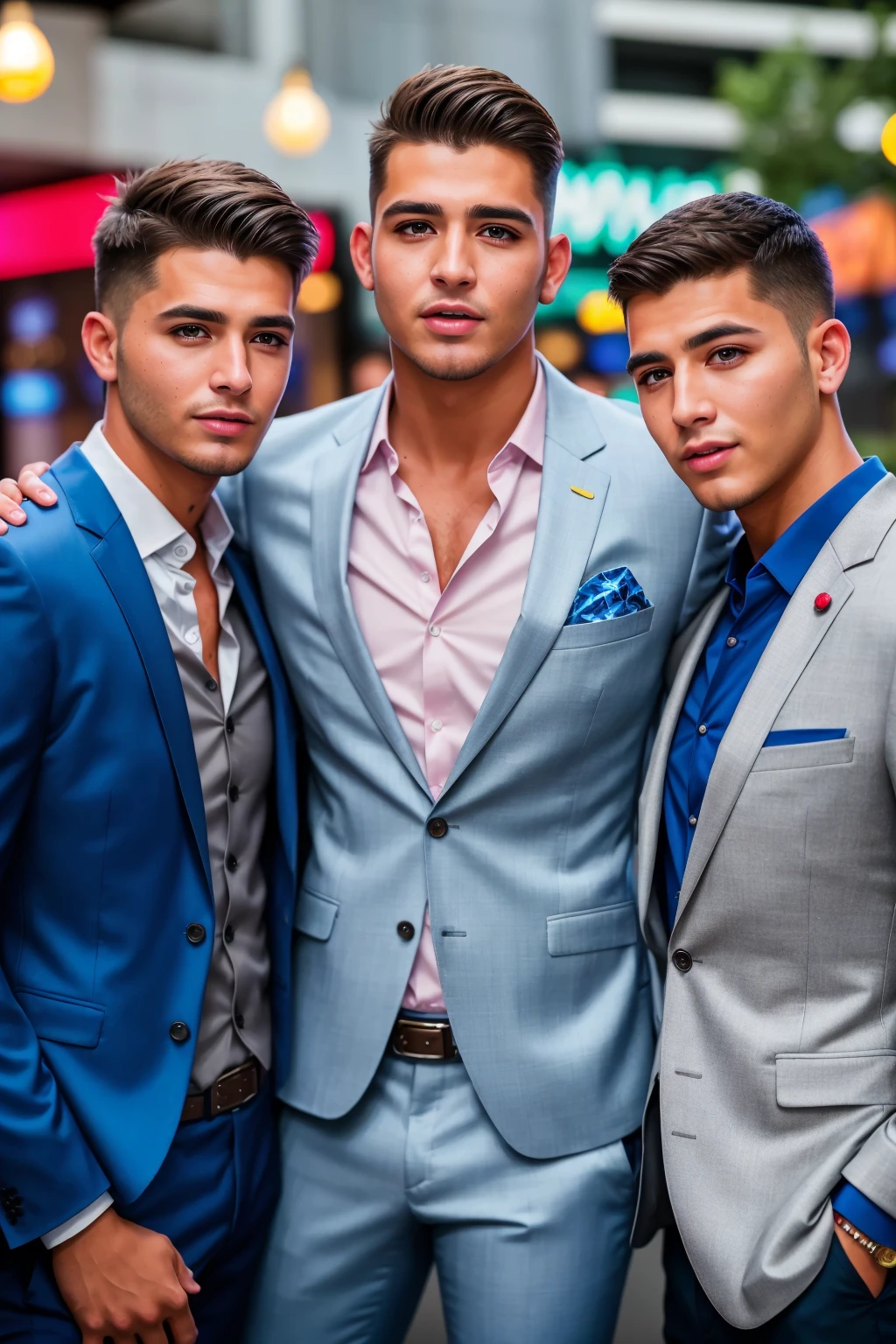 3boys GS-Masculine men bar lounge modern nightclub (casual suit:1.2) (masterpiece:1.2) (photorealistic:1.2) (bokeh) (best quality) (zoom) (intricate details) (8k) (HDR) (analog film) (canon d5) (cinematic lighting) (sharp focus)